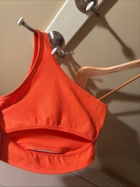 Orange Ribbed Asymmetric tank
